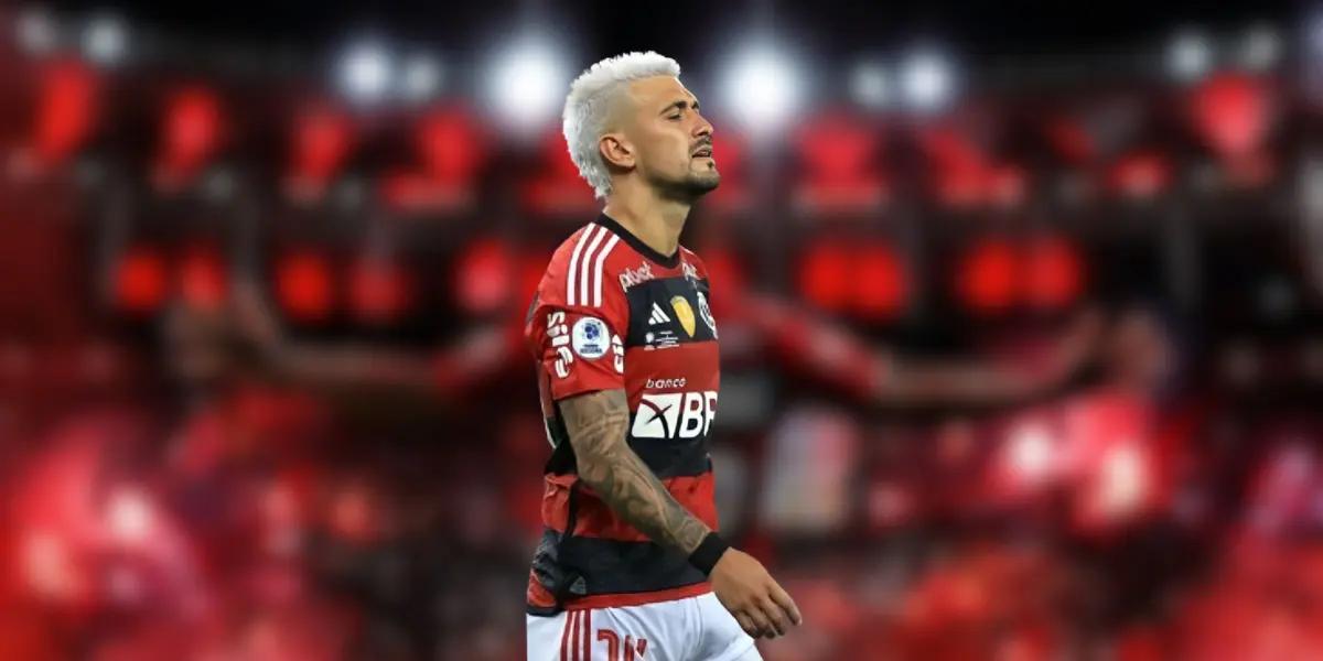 Arrascaeta em mais uma partida pelo Flamengo