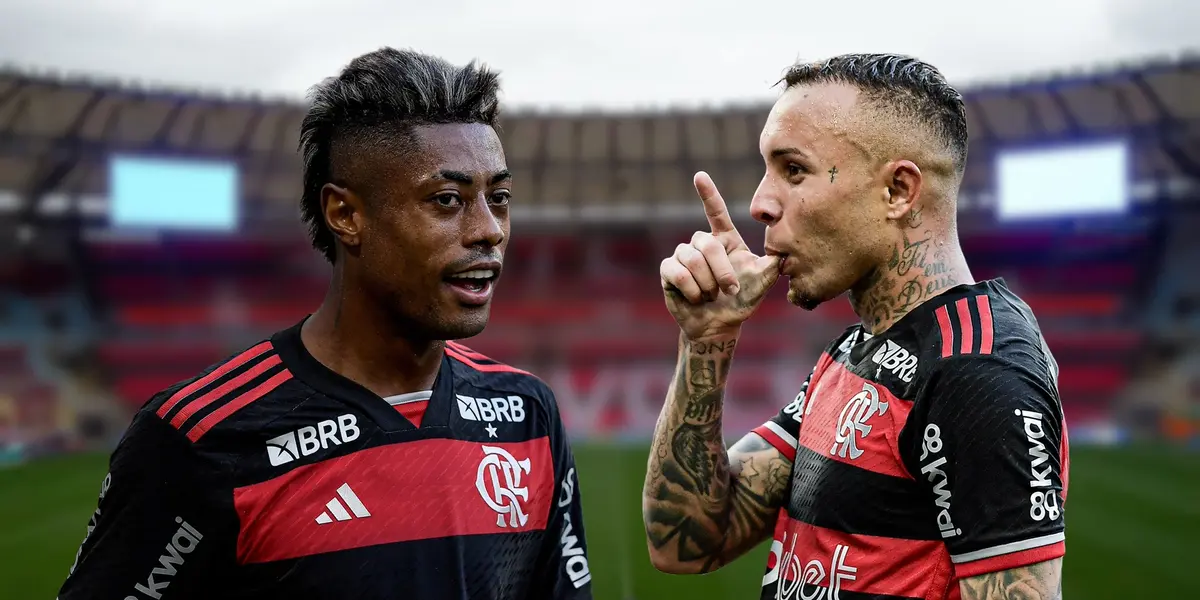 Bruno Henrique e Everton Cebolinha, atacantes do Flamengo