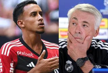 Carlo Ancelotti se encantou por Matheus Gonçalves, do Flamengo