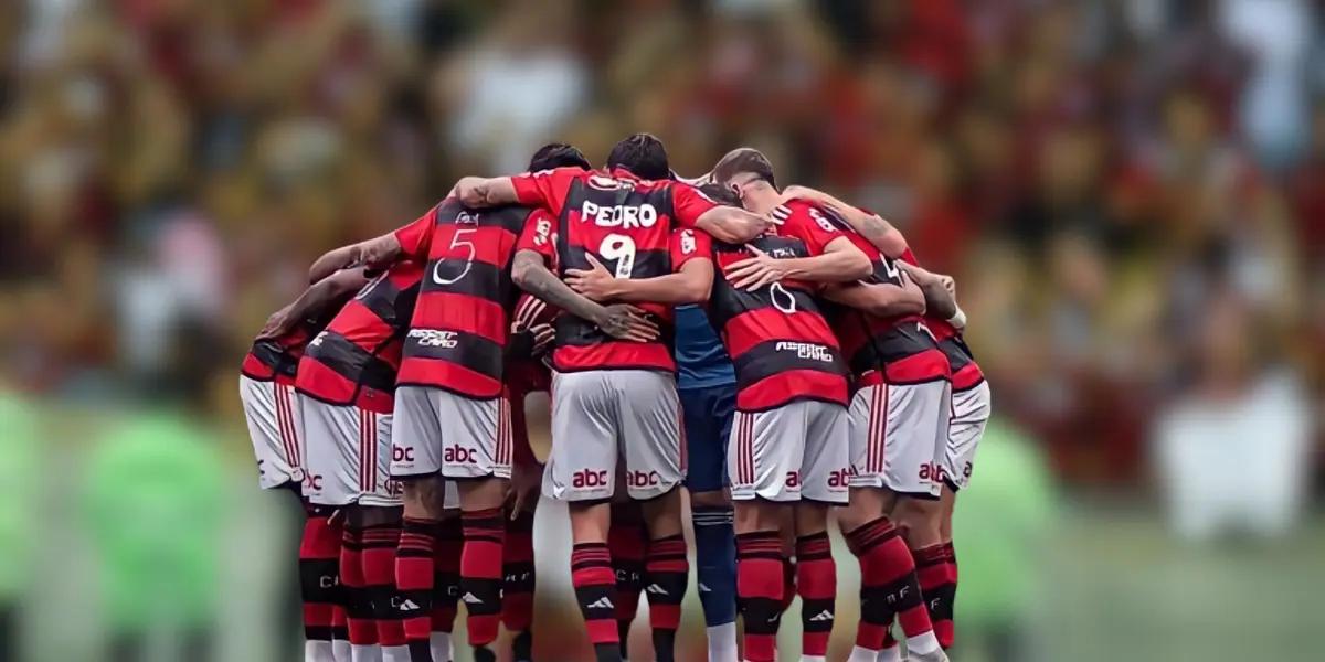 Elenco do Flamengo reunido