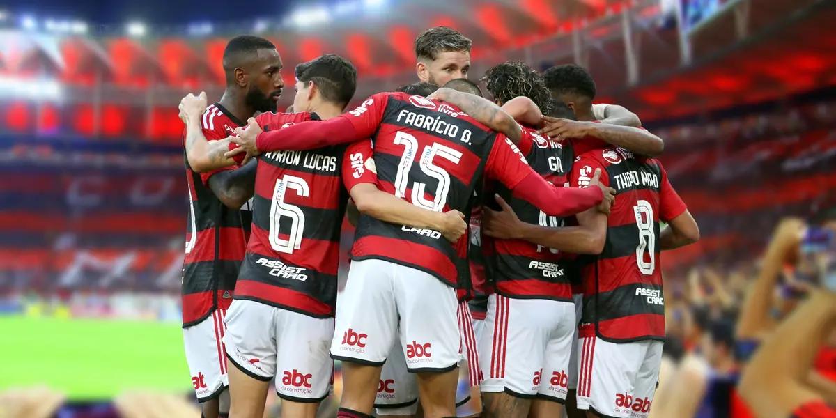 Elenco do Flamengo reunido