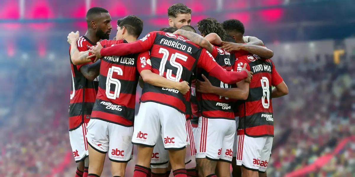 Elenco do Flamengo reunido