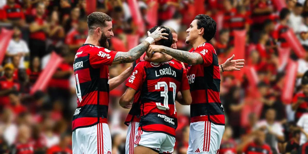 Elenco do Flamengo reunido