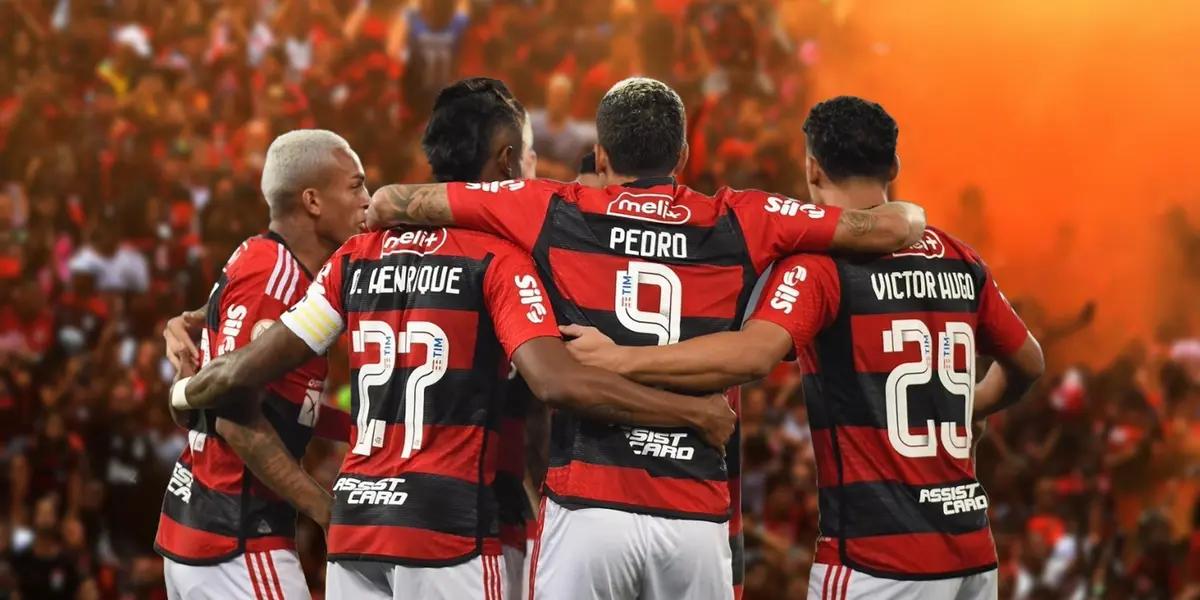 Elenco do Flamengo reunido