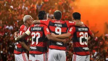 Elenco do Flamengo reunido