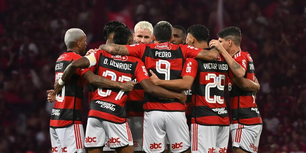 Elenco do Flamengo reunido