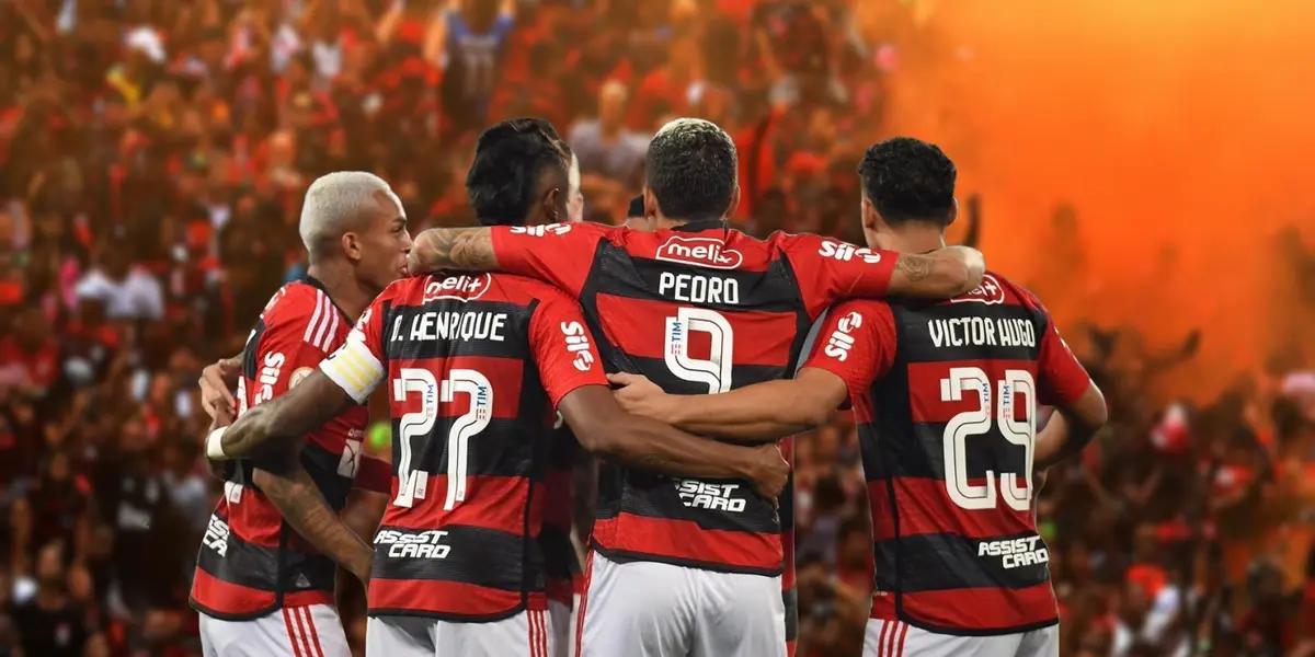 Elenco do Flamengo reunido