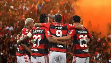 Elenco do Flamengo reunido