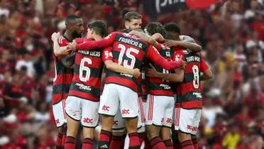 Elenco do Flamengo reunido