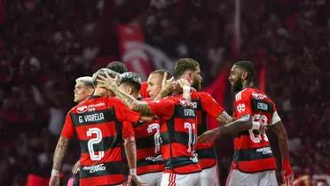 Jogadores do Flamengo reunidos