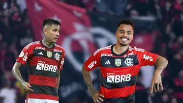 Pulgar e Allan, jogadores do Flamengo