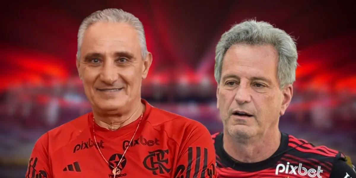 Tite e Rodolfo Landim