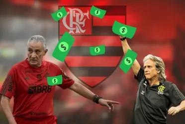 Tite está no Flamengo desde outubro e tem salário milionário, veja quanto era o de Jorge Jesus em 2019. 