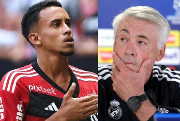 Carlo Ancelotti se encantou por Matheus Gonçalves, do Flamengo