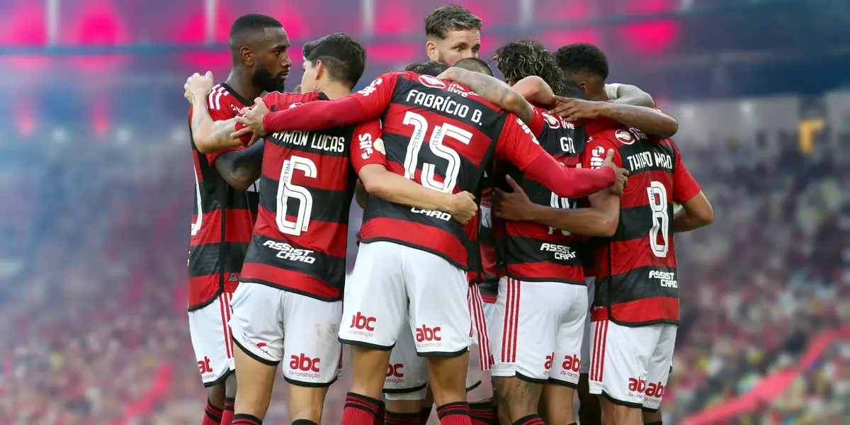 Elenco do Flamengo reunido