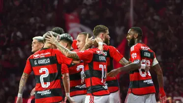 Elenco do Flamengo reunido