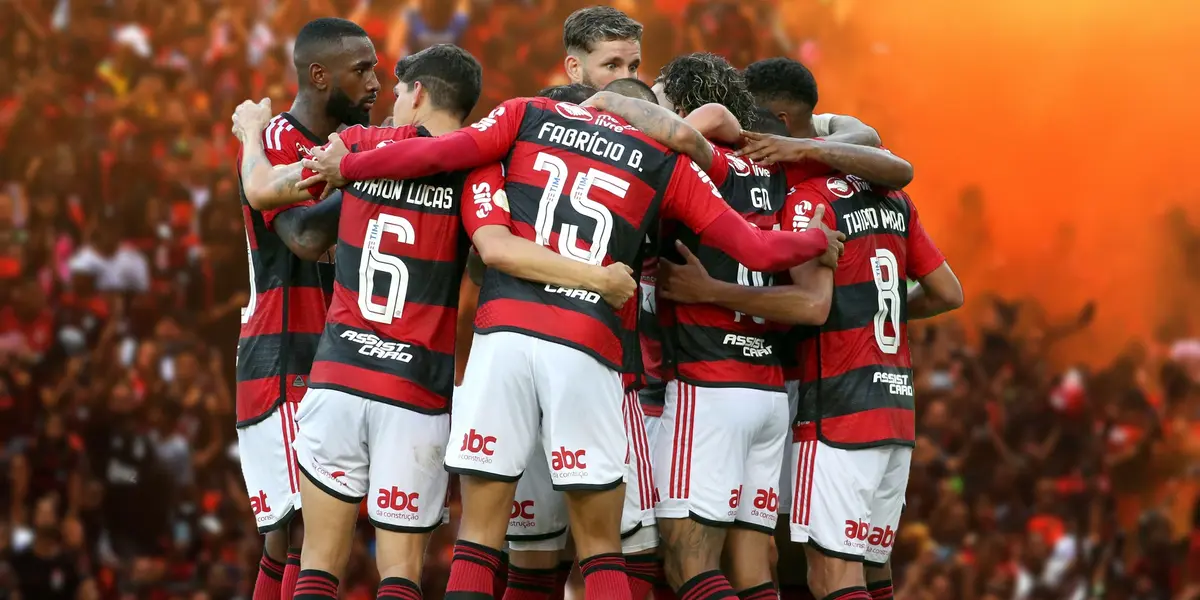 Elenco do Flamengo reunido