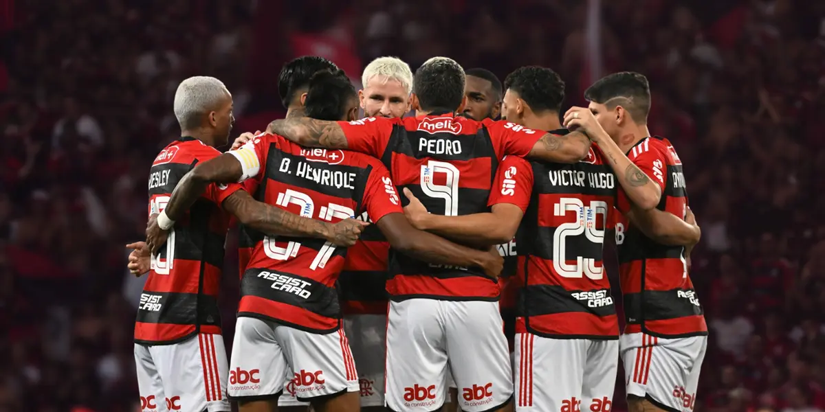 Elenco do Flamengo reunido