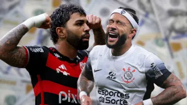 Gabriel Barbosa e Depay. Foto: redes de Gabriel Barbosa e Depay.