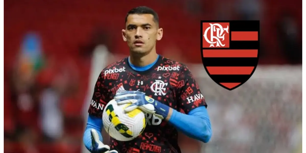 Goleiro Santos com a camisa do Flamengo