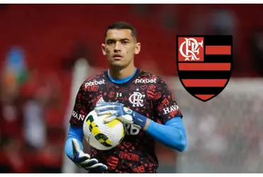 Goleiro Santos com a camisa do Flamengo