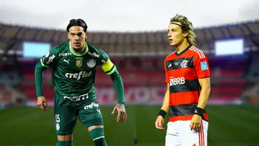 Gustavo Gómez e David Luiz, jogadores de Palmeiras e Flamengo