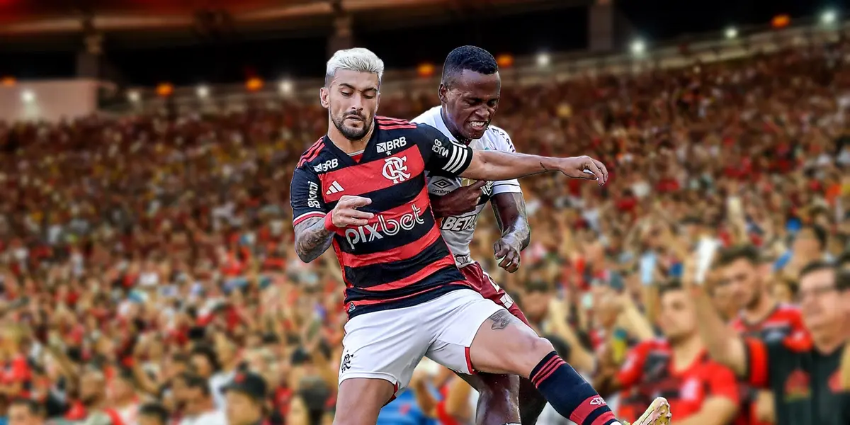 Jogadores do Flamengo e Fluminense se enfrentando