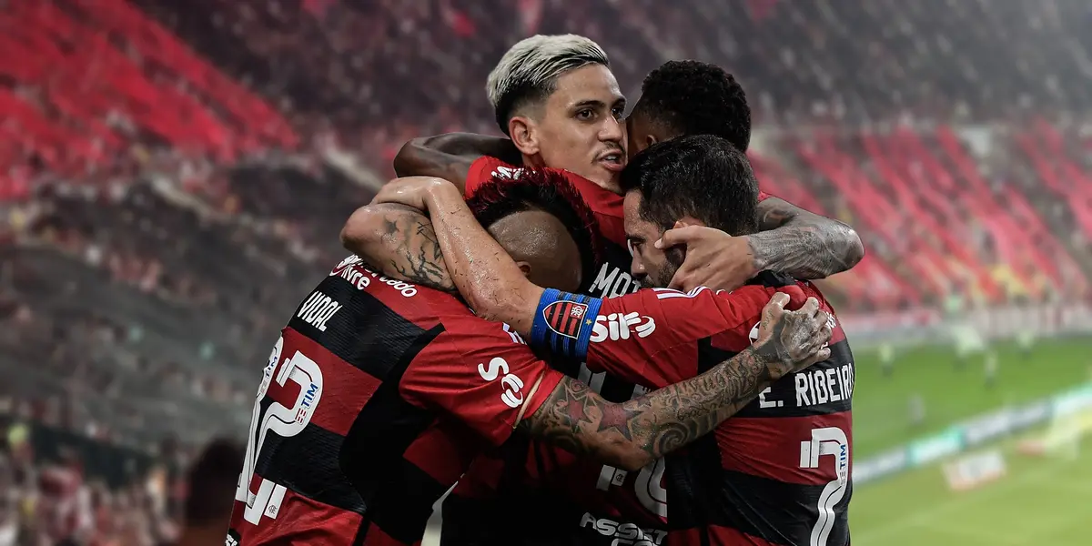 Jogadores do Flamengo reunidos