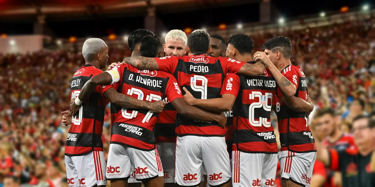 Jogadores do Flamengo reunidos