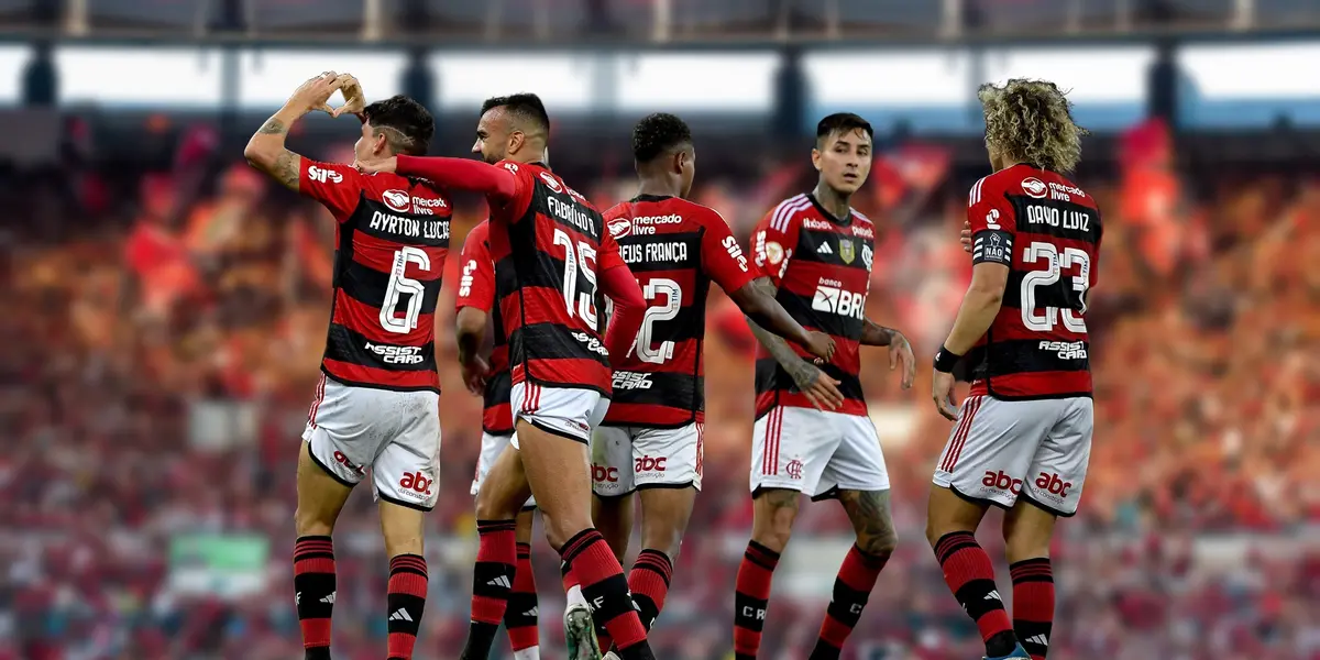 Jogadores do Flamengo reunidos