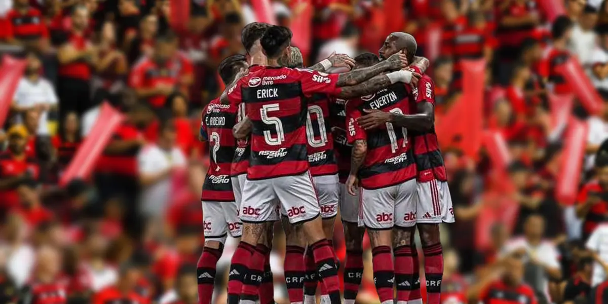 Jogadores do Flamengo reunidos