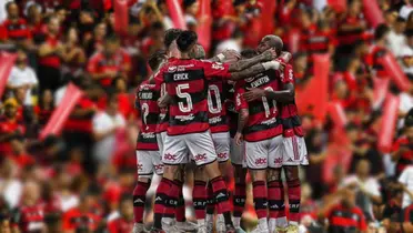 Jogadores do Flamengo reunidos