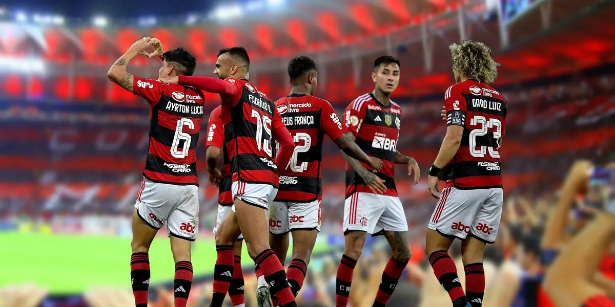 Jogadores do Flamengo reunidos