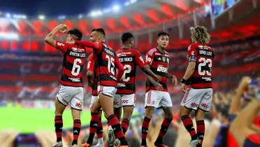 Jogadores do Flamengo reunidos