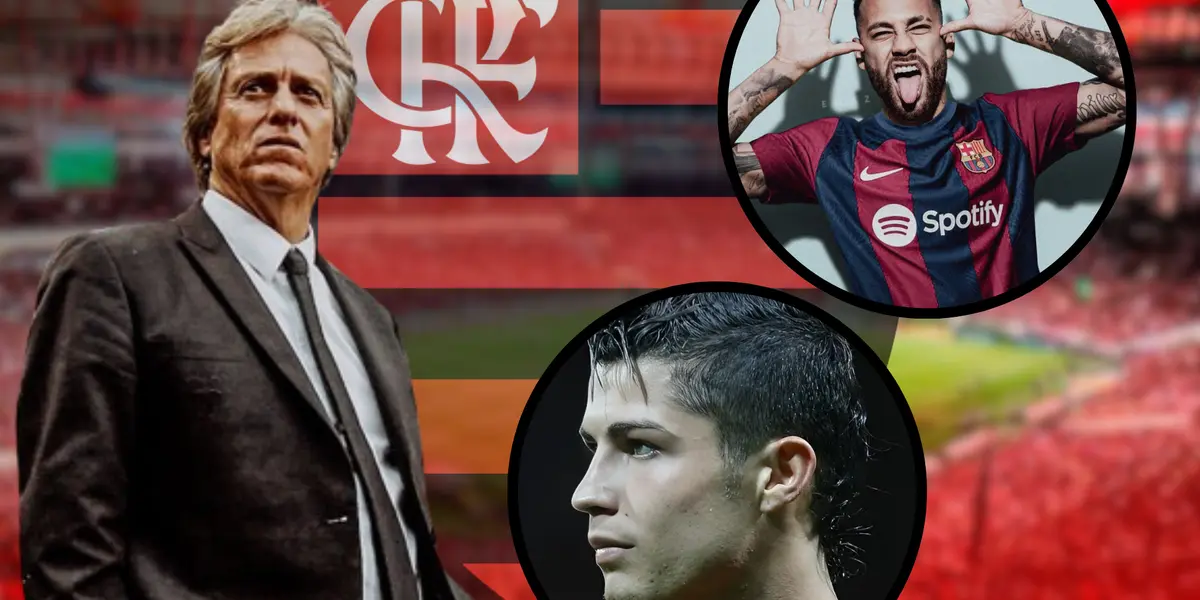 Jorge Jesus, Cristiano Ronaldo e Neymar