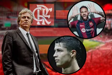 Jorge Jesus, Cristiano Ronaldo e Neymar