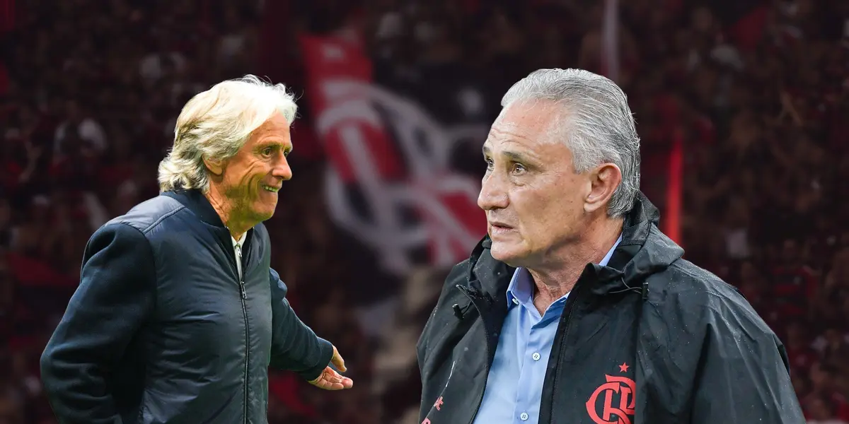 Jorge Jesus e Tite, antigo e atual treinador do Flamengo