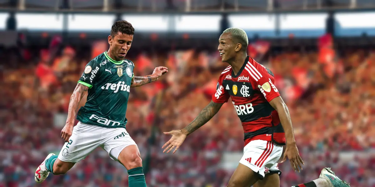 Marcos Rocha e Wesley, jogadores de Palmeiras e Flamengo