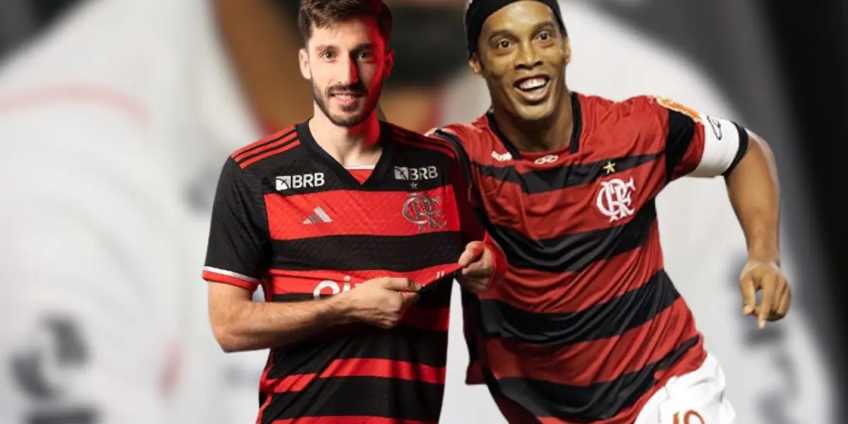 Matias Viña imitou o craque quando se apresentou ao Flamengo