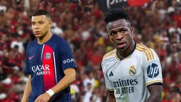 Mbappé, atacante do PSG e Vini Jr, Real Madrid