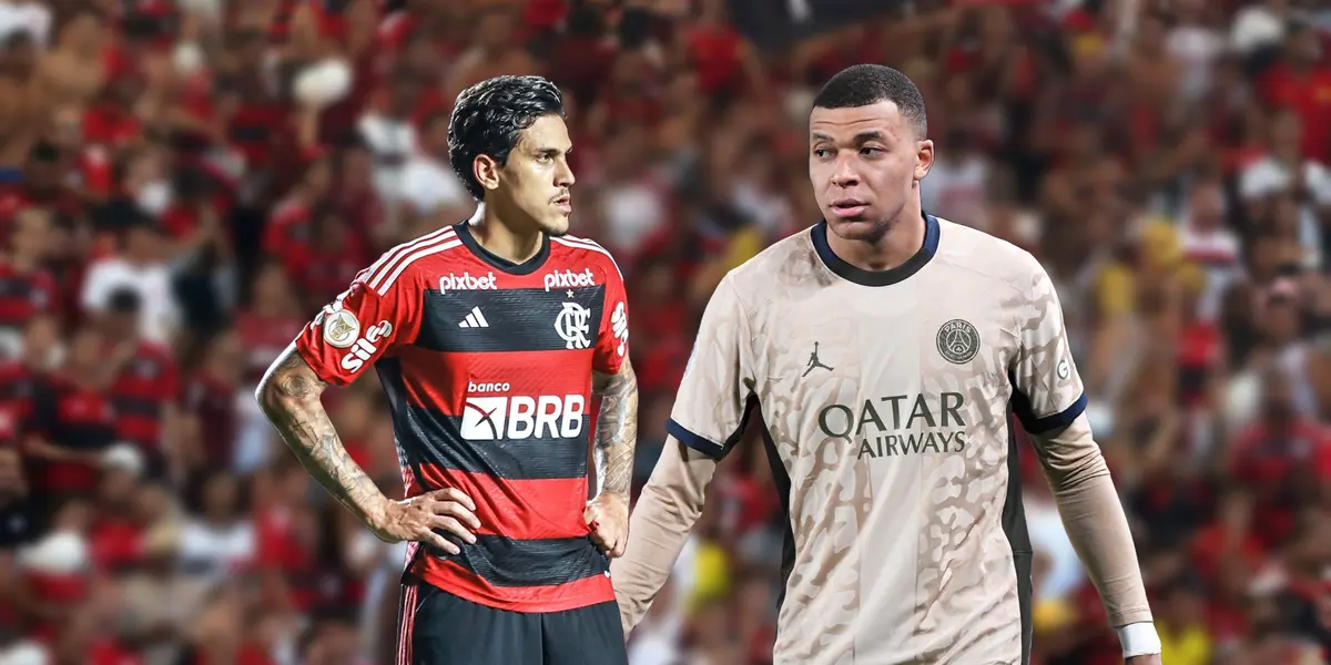 Mbappé e Pedro, atacantes do PSG e Flamengo