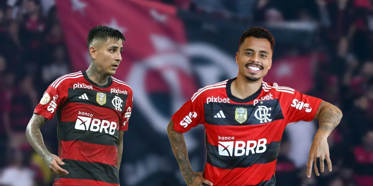 Pulgar e Allan, jogadores do Flamengo