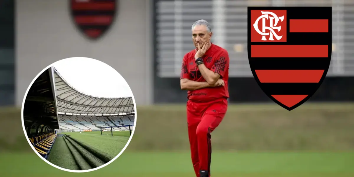 Tite durante atividade no Flamengo