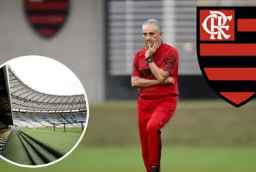 Tite durante atividade no Flamengo