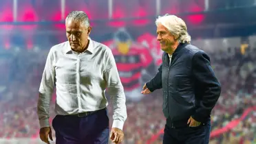 Tite e Jorge Jesus, treinadores de Flamengo e Al-Hilal