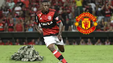 Vini Jr em ação pelo Flamengo: craque do Real desperta interesse do Manchester United